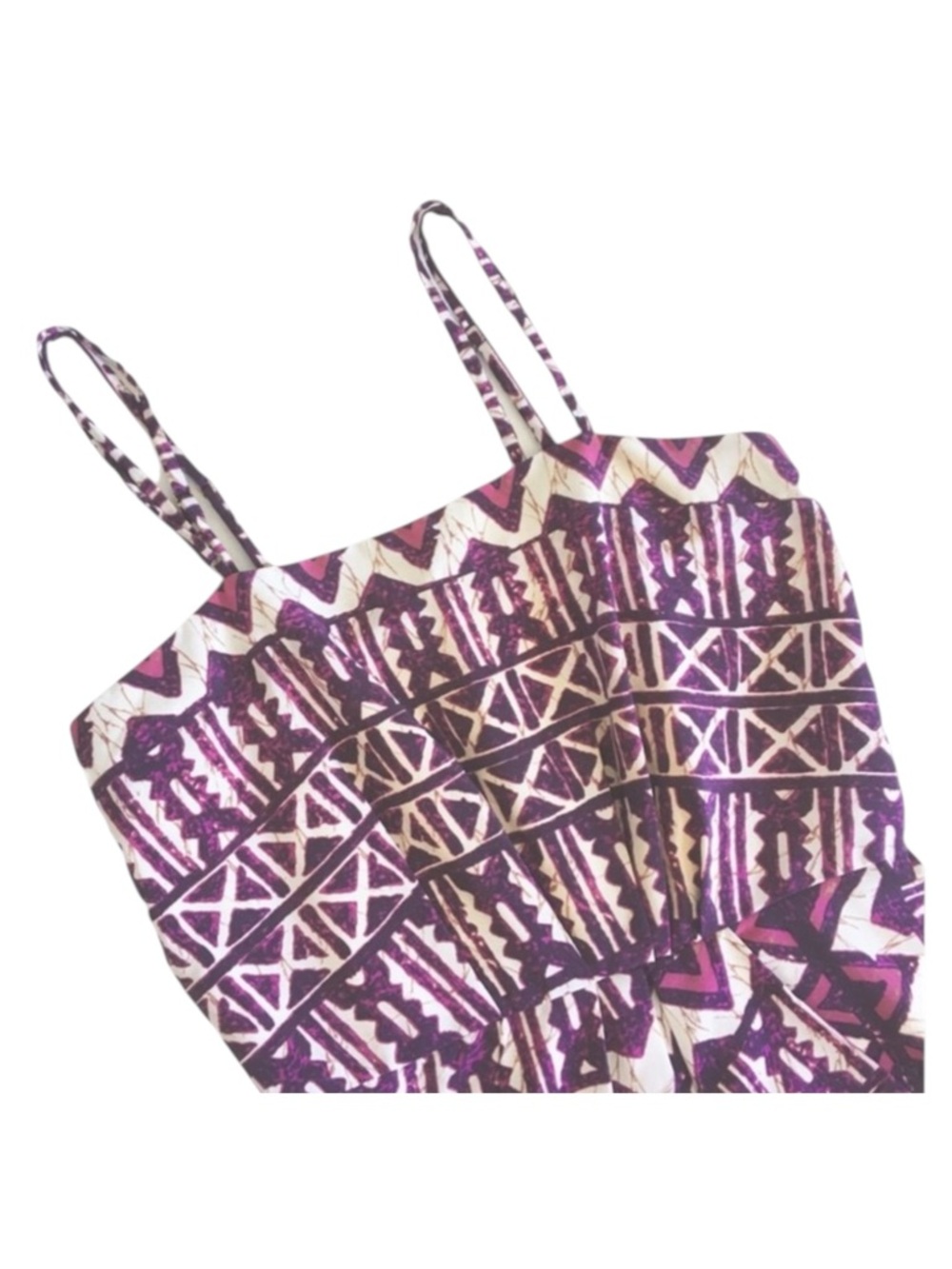 Yoana Baraschi x Anthropologie  Tribal Print Faux Wrap Mini Dress  Pink Red 8 - Picture 7 of 16